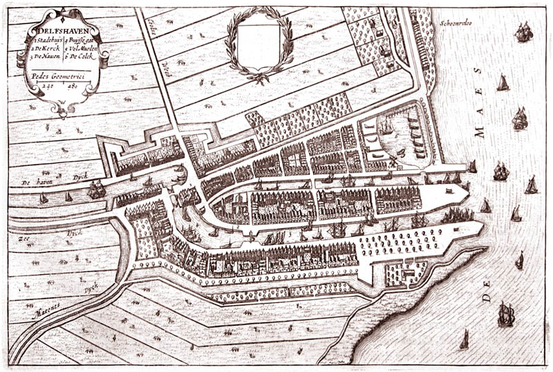 Delfshaven 1649 Blaeu